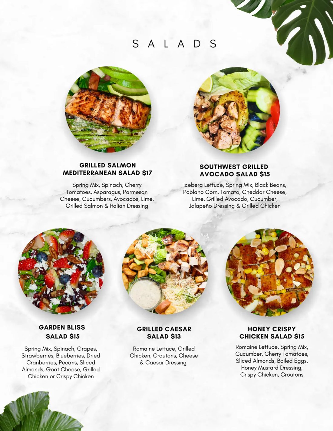 English Menu — Page 3