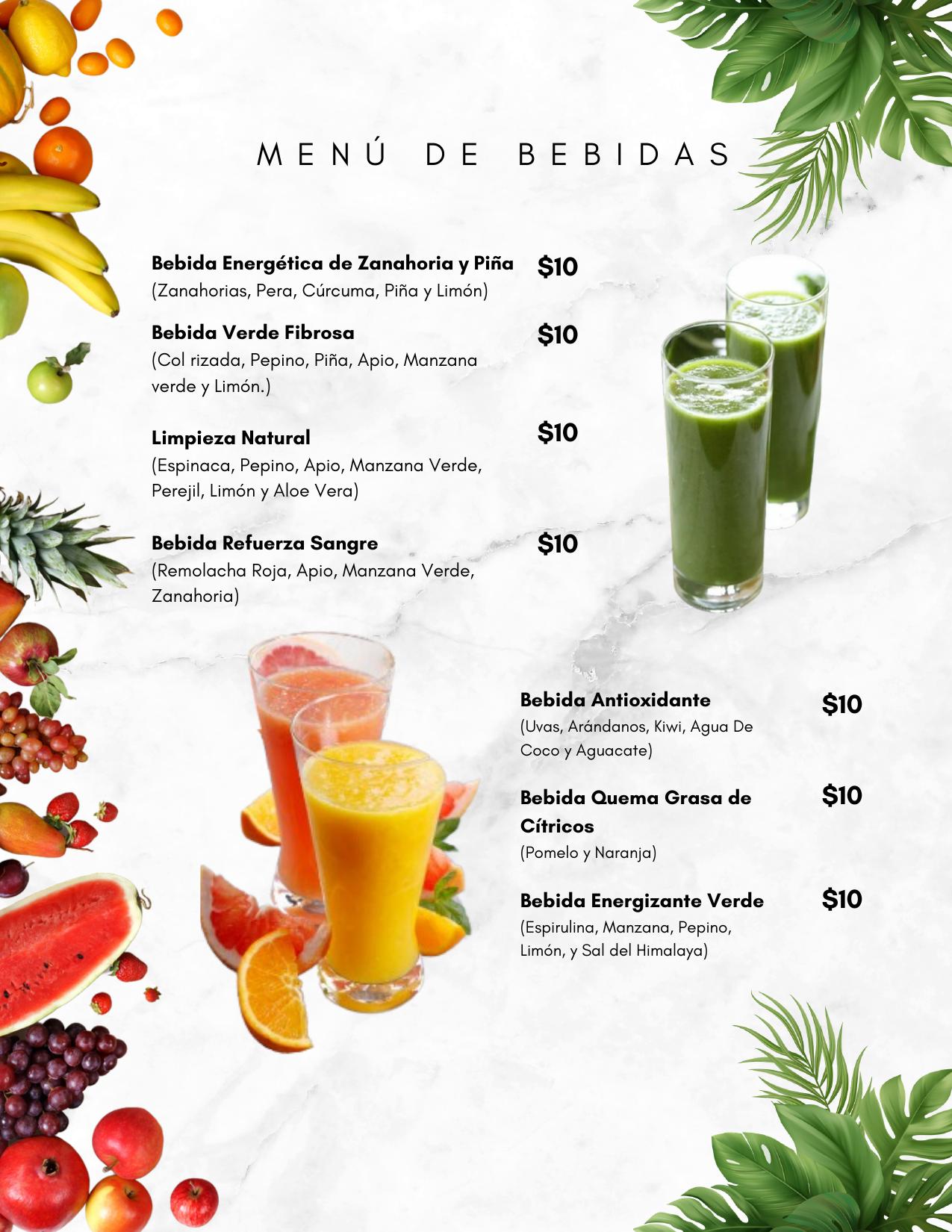 Menú en Español — Página 2