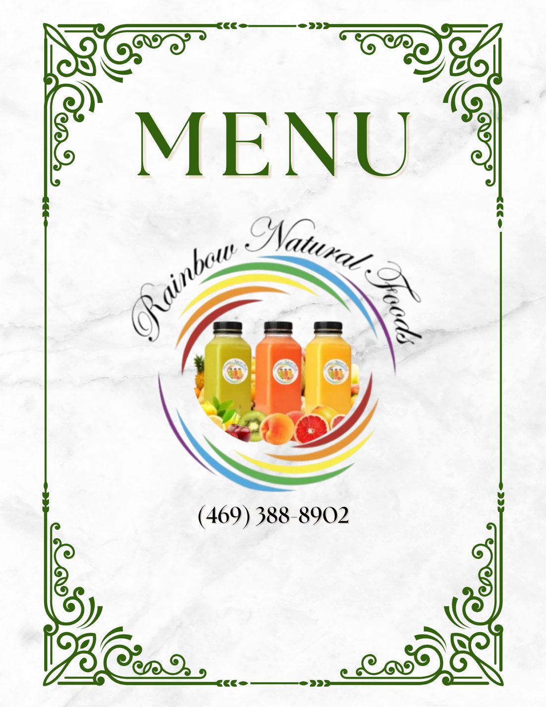 English Menu — Page 1